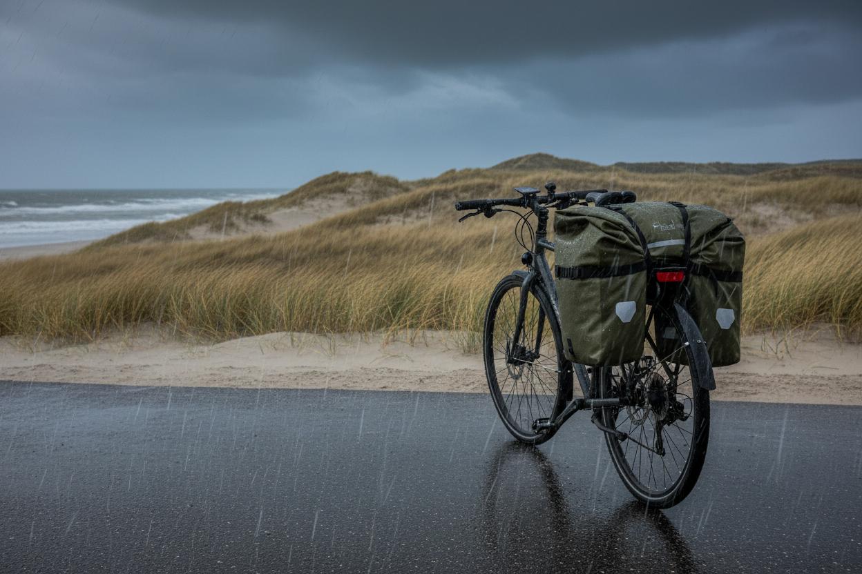 Basil fietstassen: hoe waterdicht zijn ze echt tijdens een herfststorm aan de kust?