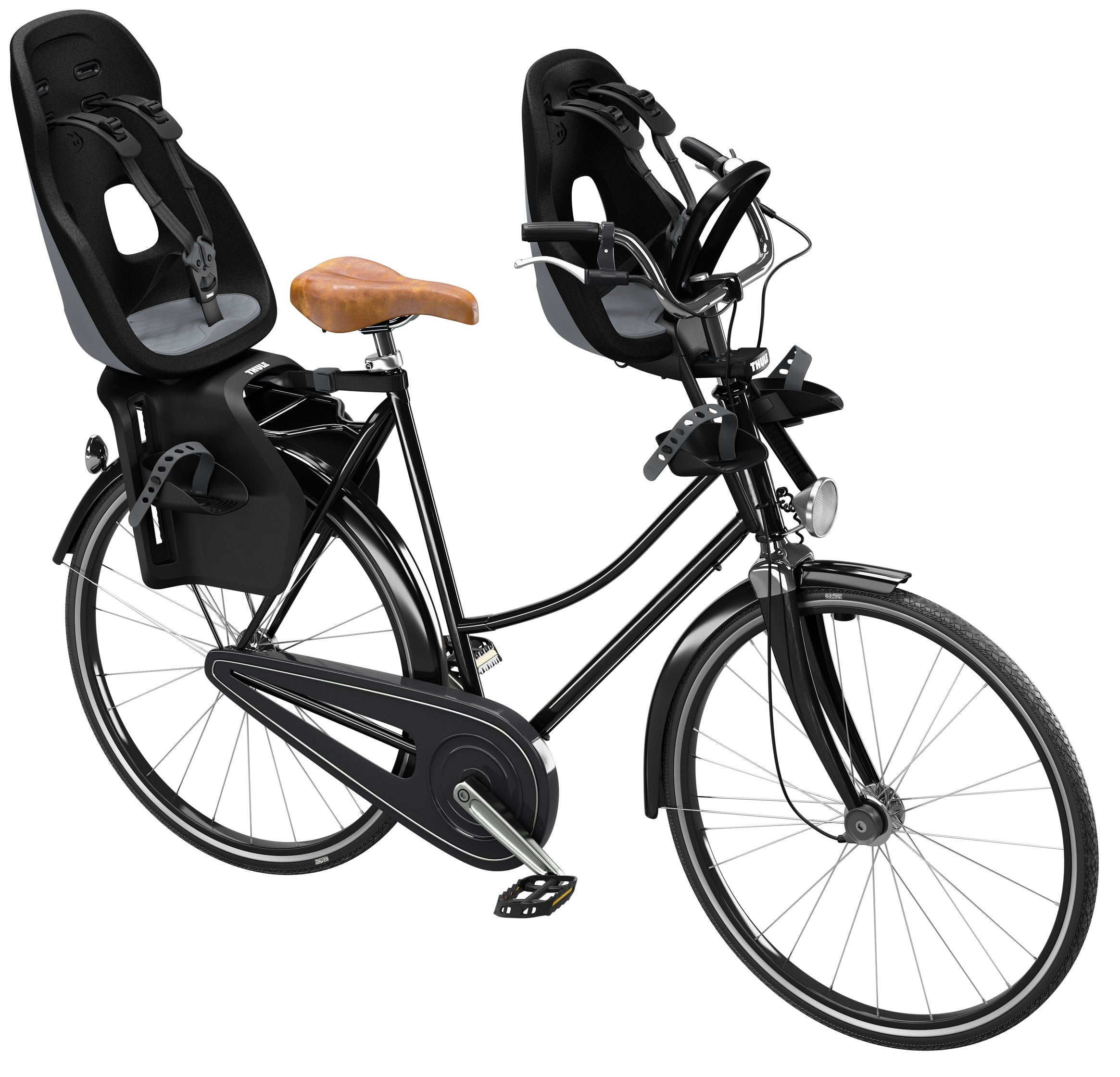 Kinderzitje achter Thule Yepp Nexxt 2 Maxi voor bagagedragerbevestiging - monument grey