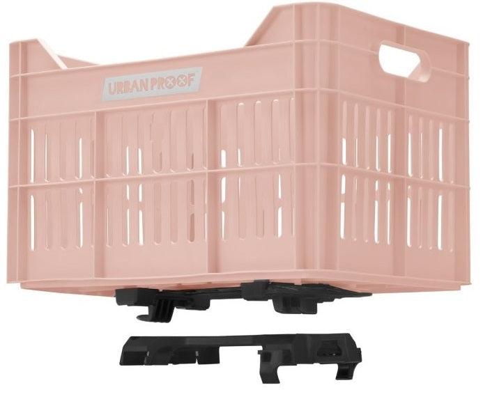 Gerecyclede Fietskrat Urban Proof Click 30 Liter - Pastelroze