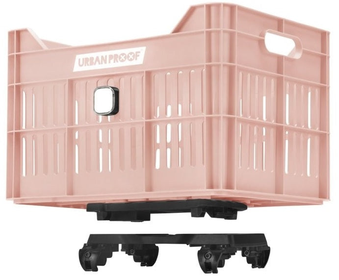 Gerecyclede Fietskrat Urban Proof Click 30 Liter - Pastelroze