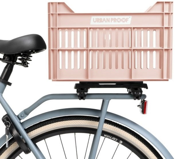 Gerecyclede Fietskrat Urban Proof Click 30 Liter - Pastelroze