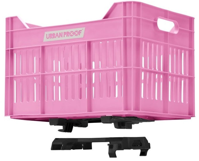 Gerecyclede Fietskrat Urban Proof Click 30 Liter - Felroze