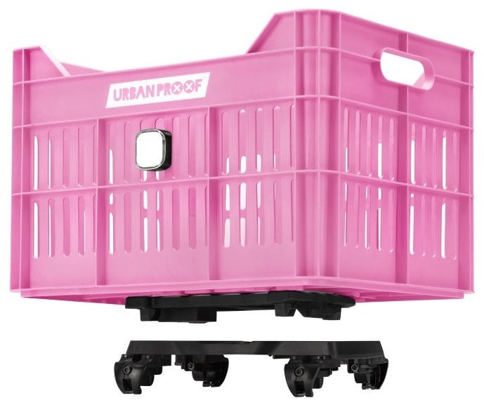 Gerecyclede Fietskrat Urban Proof Click 30 Liter - Felroze