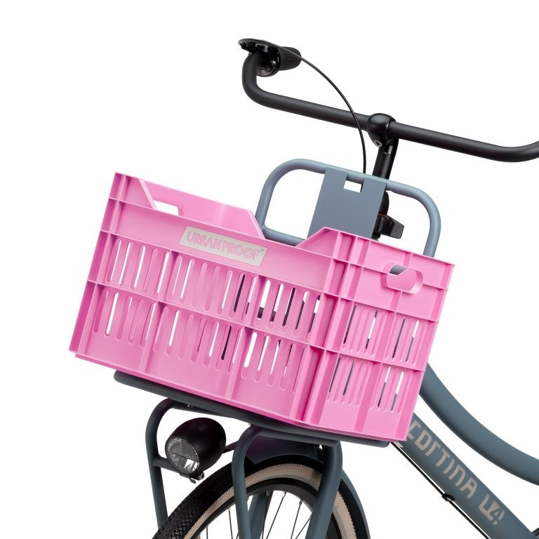 Gerecyclede Fietskrat Urban Proof Click 30 Liter - Felroze