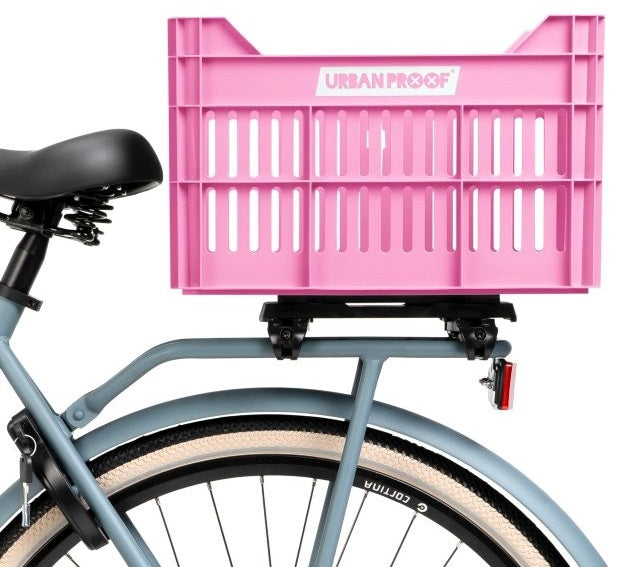 Gerecyclede Fietskrat Urban Proof Click 30 Liter - Felroze