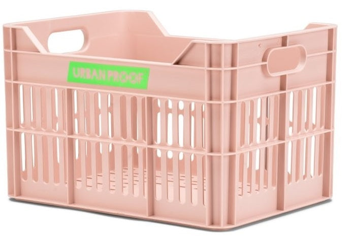 Gerecyclede Fietskrat Urban Proof Junior 15 Liter - Pastelroze