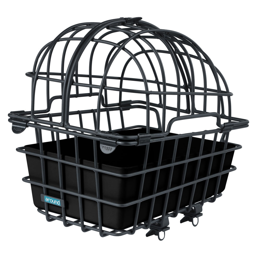 Dierenfietsmand Around Luna XL incl. Around fix system - mat zwart