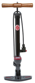 Fietspomp Around Retro Pressure met universele pompkop en nanometer - 165 PSI/ 11 Bar - zwart