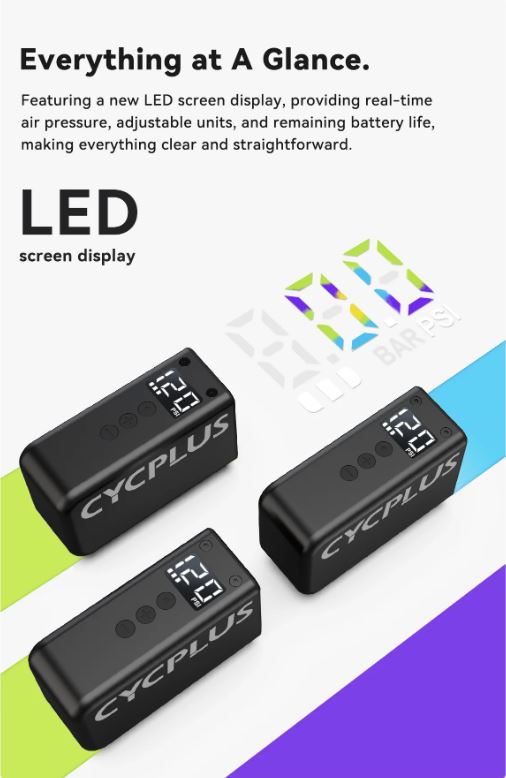Elektrische accupomp Cycplus AS2 Pro - zwart