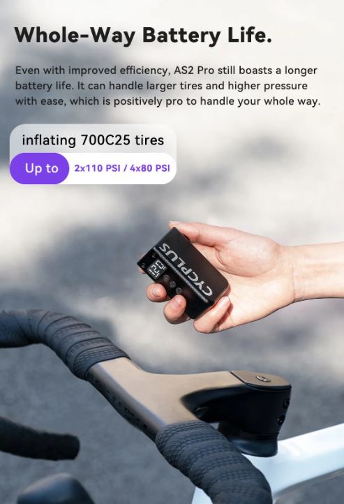Elektrische accupomp Cycplus AS2 Pro - zwart