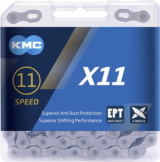 Ketting 11 speed KMC X11 EPT 118 schakels - donker zilver