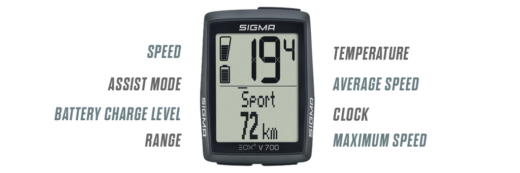 Fietscomputer Sigma EOX View 700 - zwart