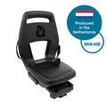 Kinderzitje achter Qibbel Junior 6+  -  MIK HD - met voetsteun en beschermplaat - Midnight Black