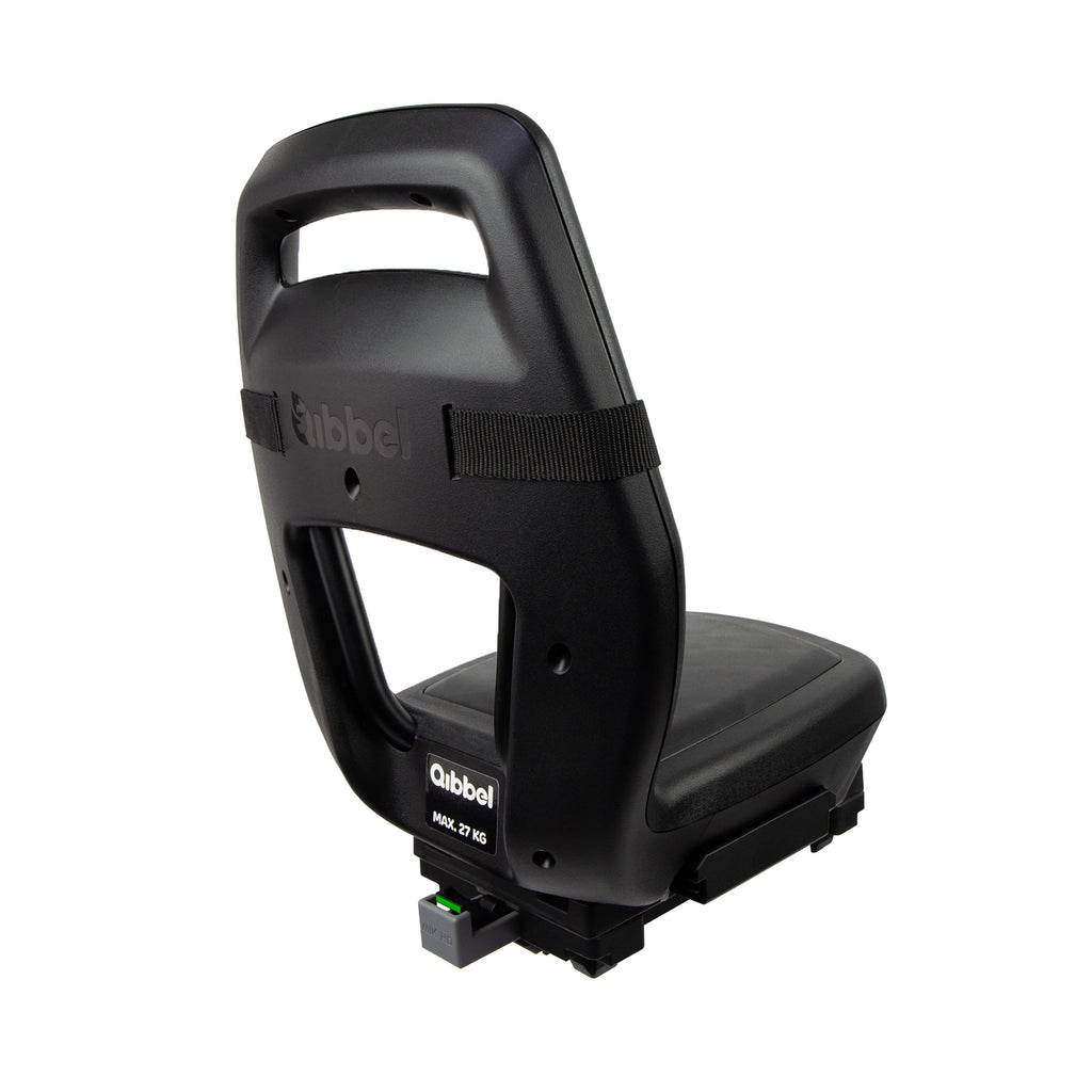 Kinderzitje achter Qibbel Junior 6+  -  MIK HD - met voetsteun en beschermplaat - Midnight Black