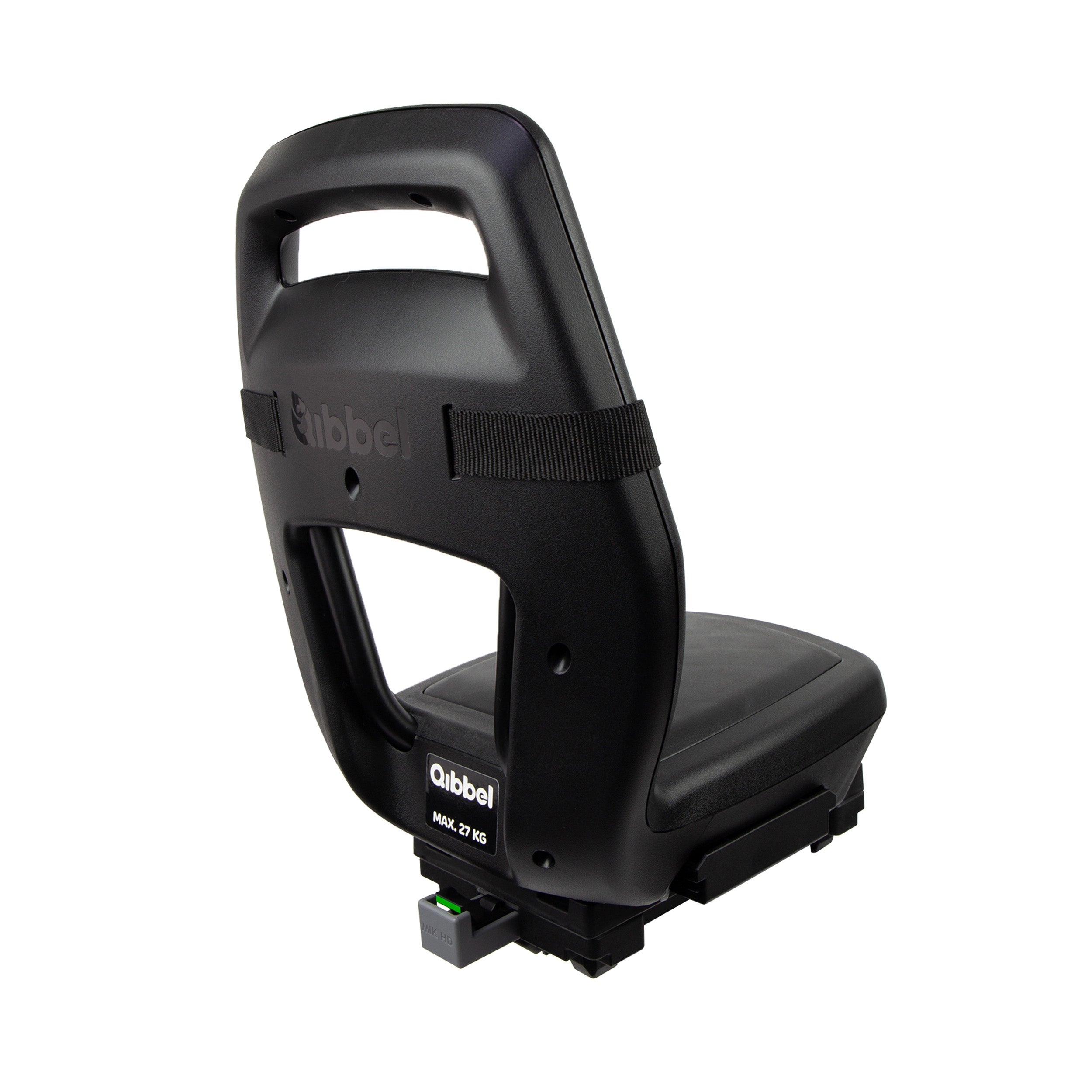 Kinderzitje achter Qibbel Junior 6+  -  MIK HD - met voetsteun en beschermplaat - Midnight Black