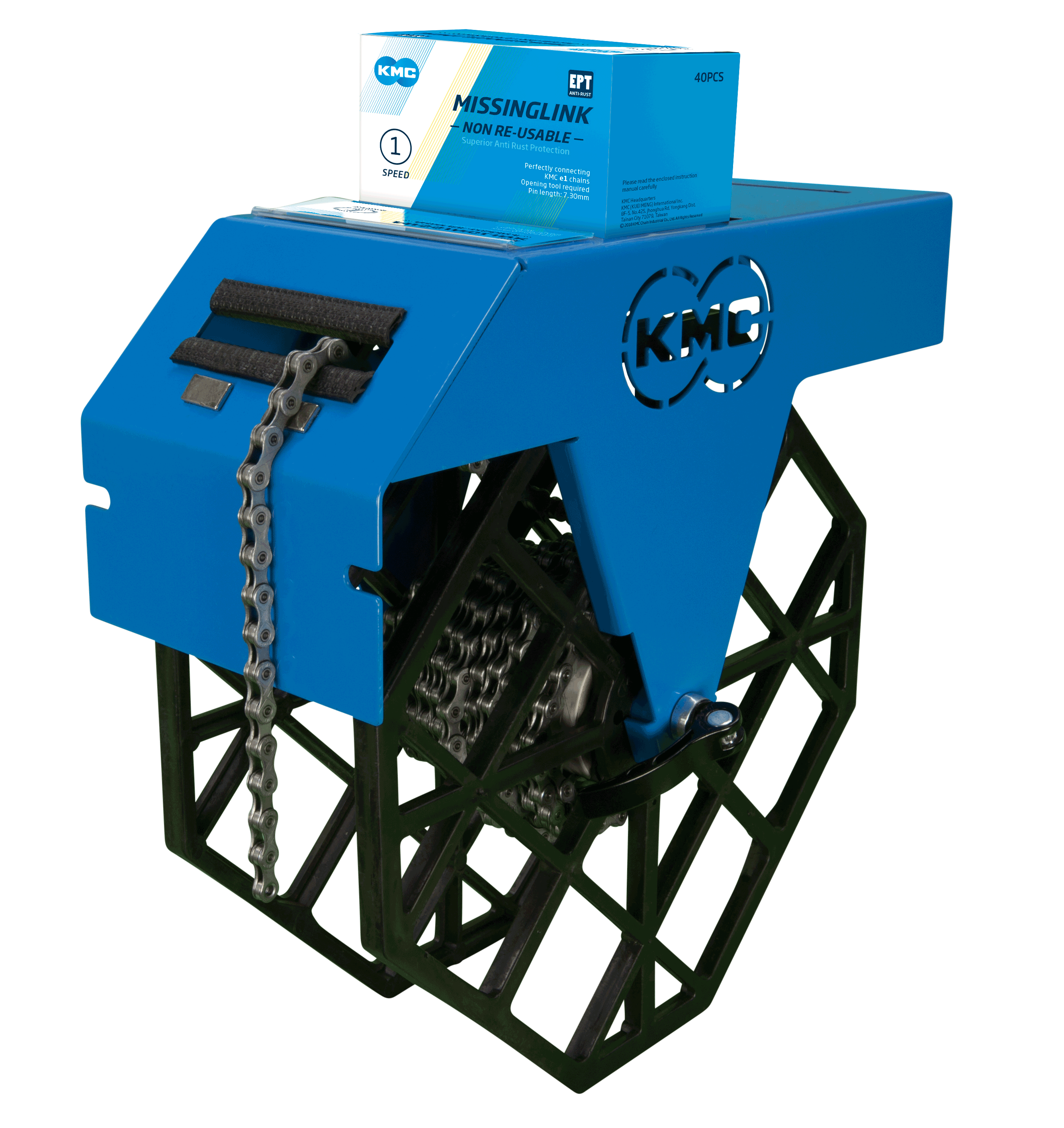Reel Holder KMC Kettingrol wandhouder - Blauw - werkplaats kettingrol