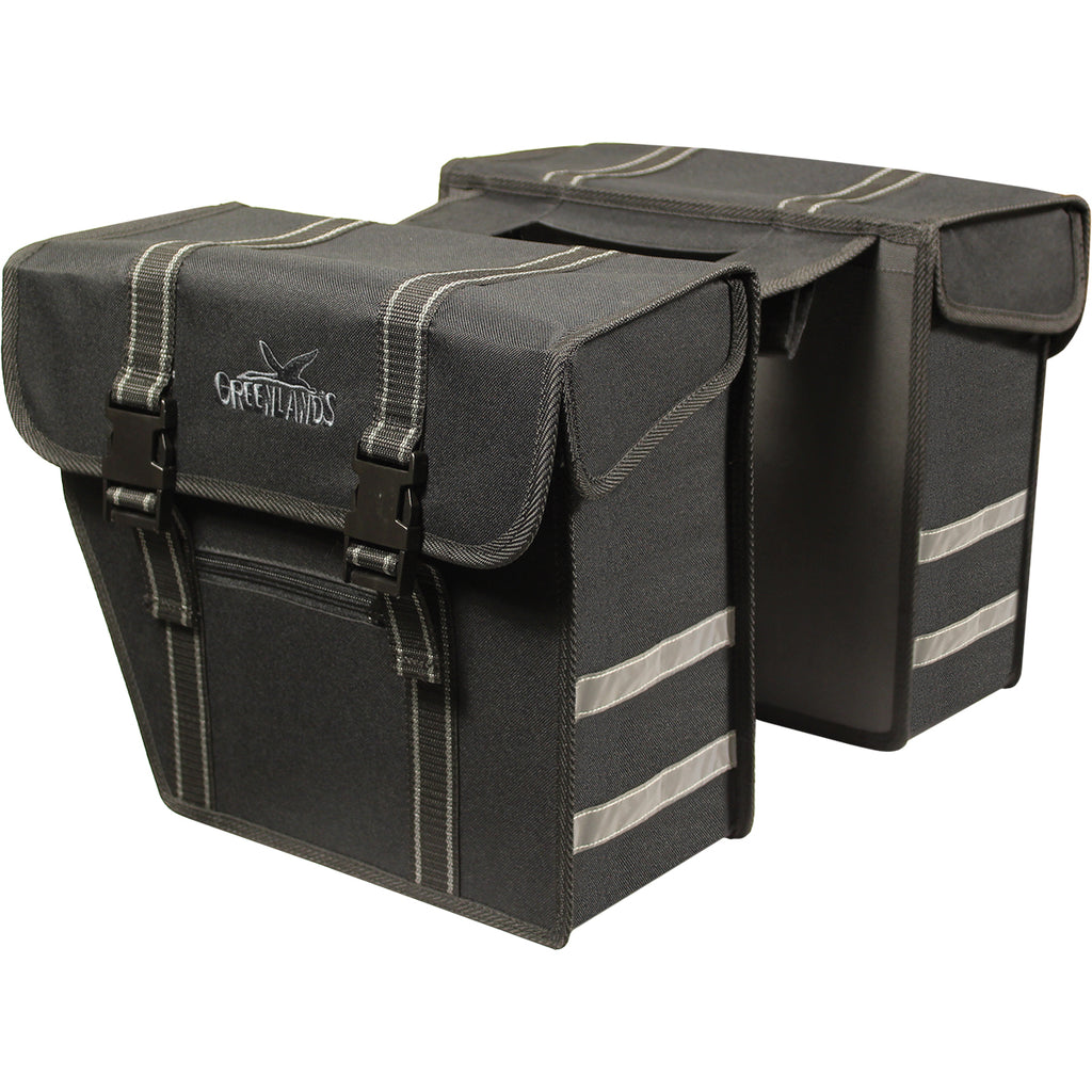 Dubbele fietstas Greenlands City 25 liter zwart