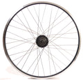 Achterwiel 28 inch Nexus 8 naaf (zwart) - ZAC19 velg (zwart) met RVS spaken - voor schijfrem