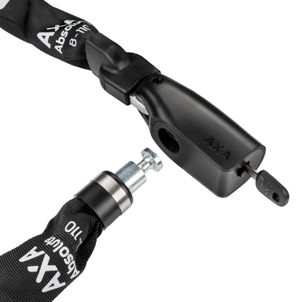 Kettingslot Axa Absolute ART2 - 9-110 met polyester hoes - zwart