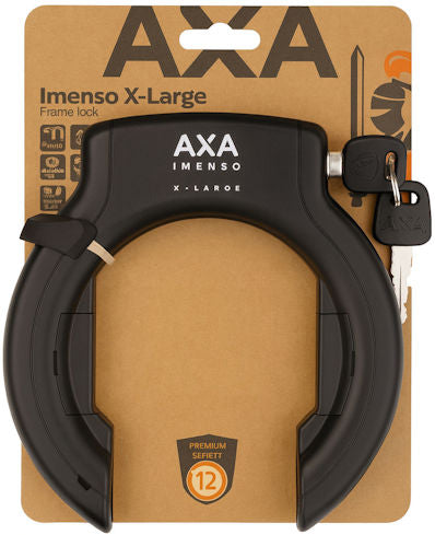 Ringslot Axa Imenso X Large Retractable - zwart