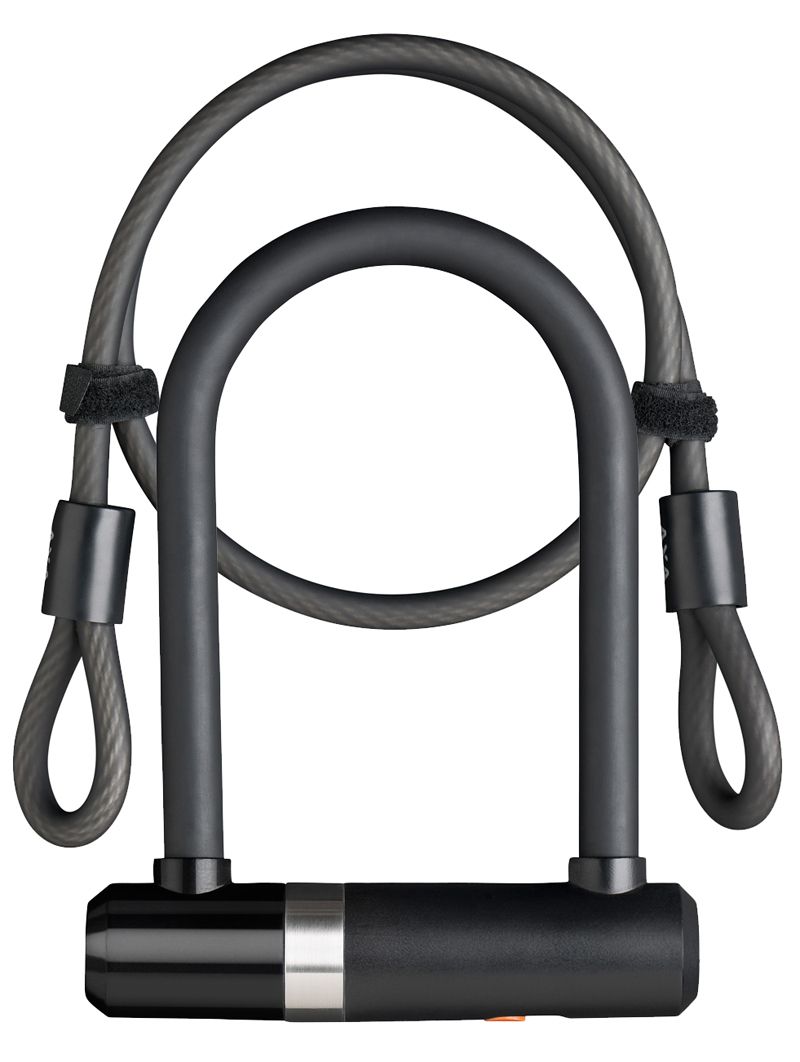 Beugelslot Axa Newton Mini + kabel 100/8 - zwart