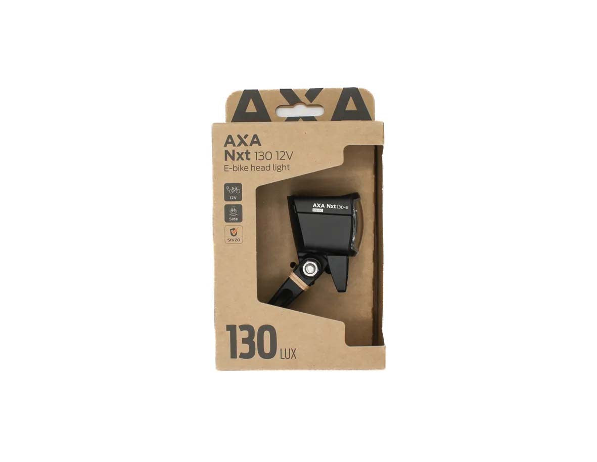 Koplamp Axa 130 E-BIKE 6-12V - zwart