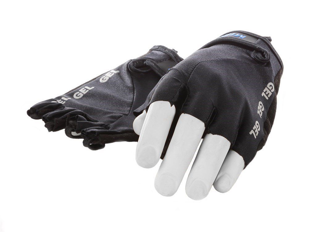 Lycra handschoen Mirage met gelpads maat  L - zwart/zwart
