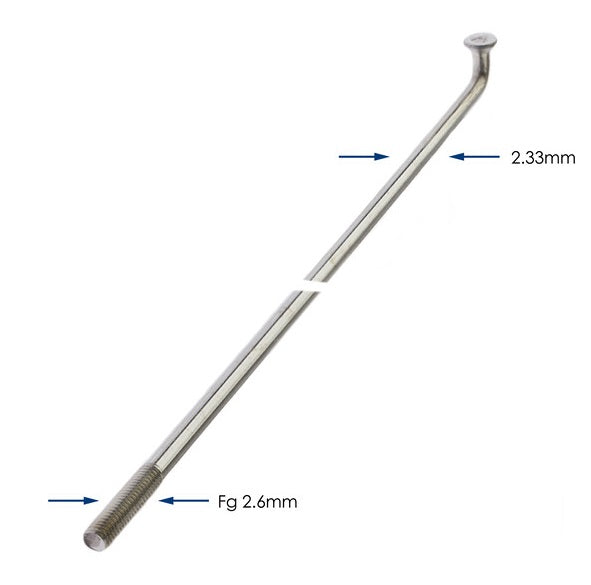 Spaken 236-13 Alpina ø2.33 mm / FG 2.6 - zink (144 stuks)