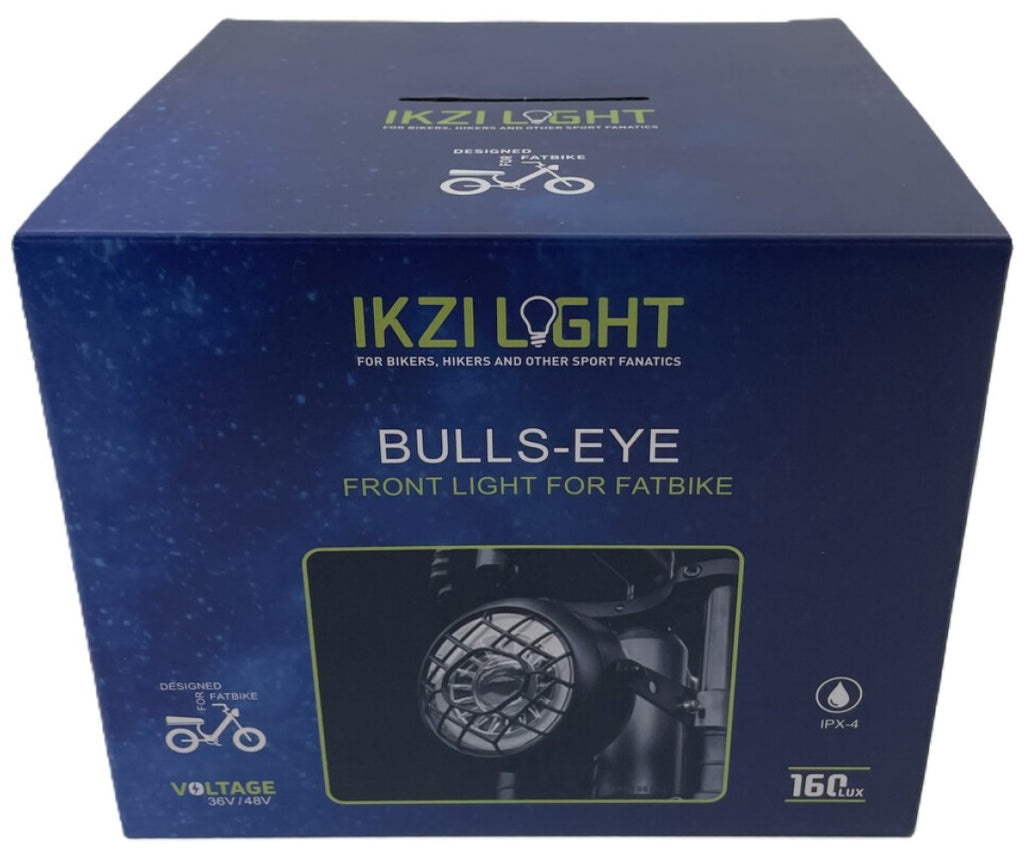 Fatbike koplamp IKZILIGHT Bulls-Eye - zwart