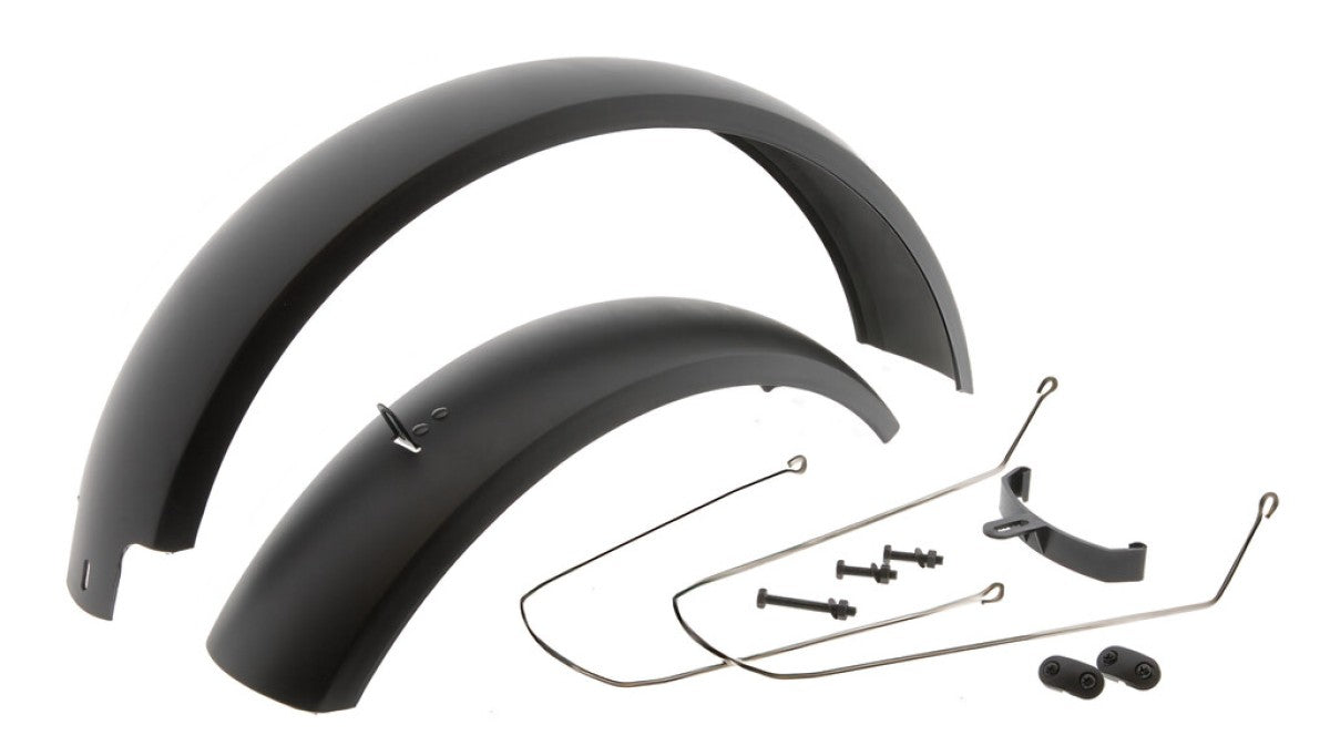 Spatbord set Mirage 20 Fatbike incl. bevestiging - zwart