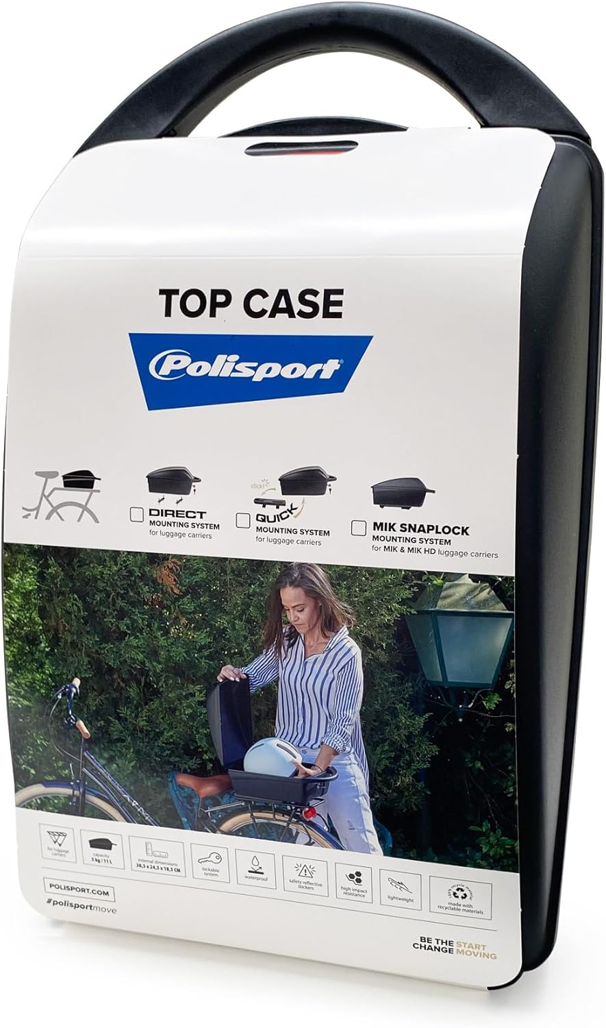 Polisport Topkoffer - Voor fietsen met MIK of MIK-HD bevestigingssysteem -11L  - Zwart