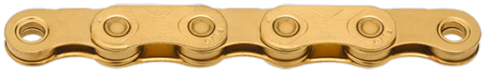 Ketting 12 speed KMC X Flat TiN Gold x 126L Waxed