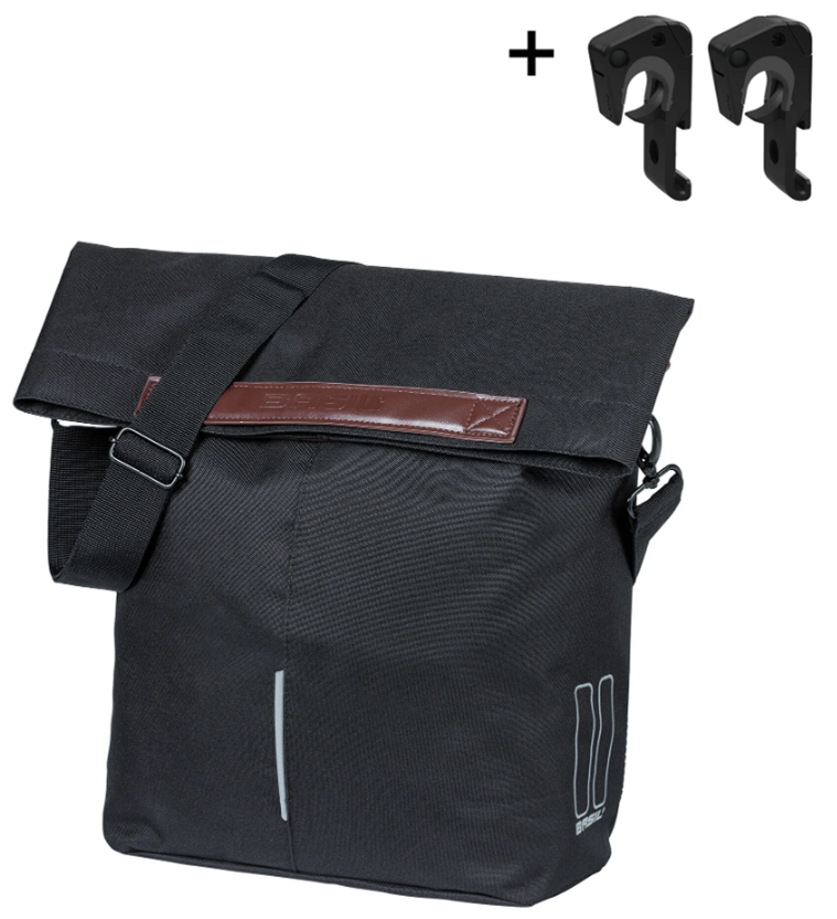 Fietsshopper Basil City MIK Hooks 14-16L 13 x 29 x 31 cm  - zwart