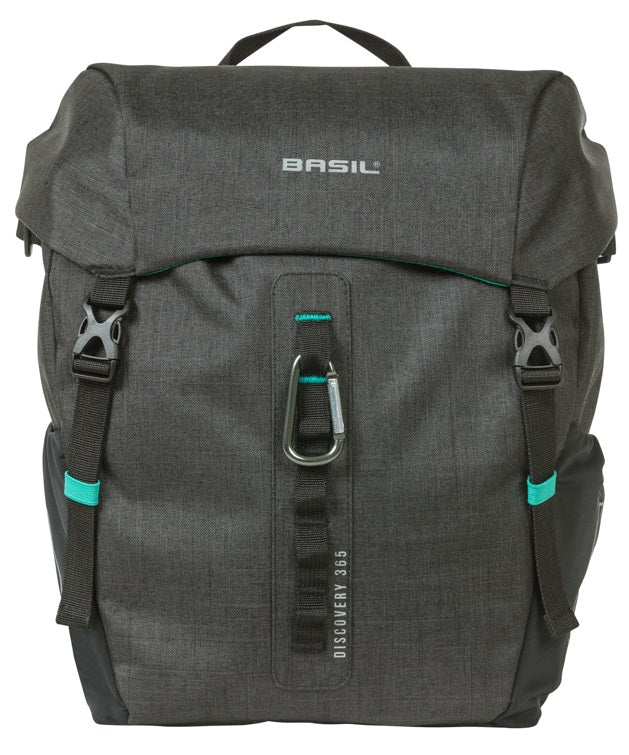Enkele tas Basil Discovery 365D M MIK 9L 12 x 25 x 33 cm - zwart