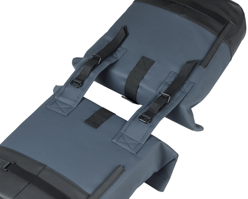 Dubbele fietstas Basil Cove 28-32L 14 x 29 x 36 cm - blauw/zwart