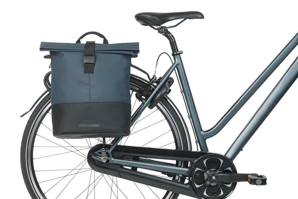 Dubbele fietstas Cove MIK 28-32L 14 x 29 x 36 cm - blauw/zwart
