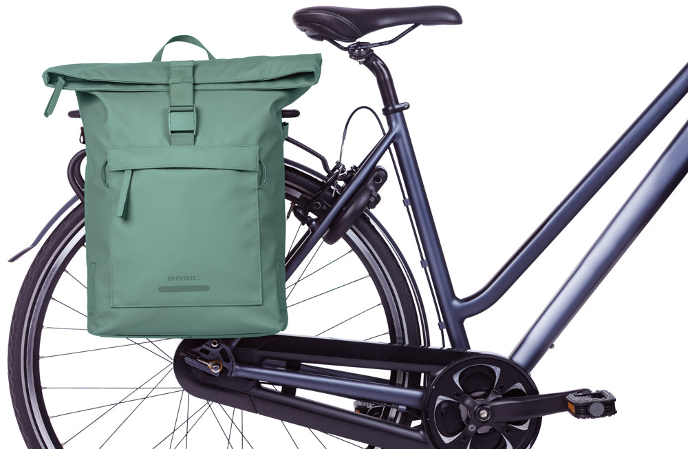 Fietsschoudertas Basil Brooklyn MIK 17L 14 x 32 x 40 cm - groen