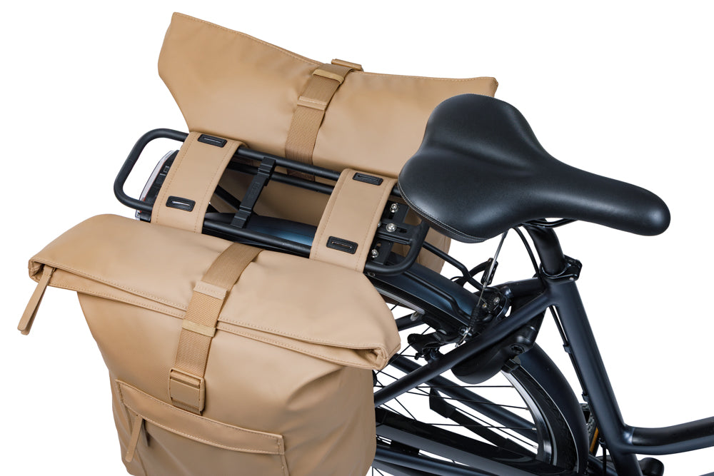 Dubbele fietstas Basil Brooklyn 41L 14 x 30 x 37 cm - zand