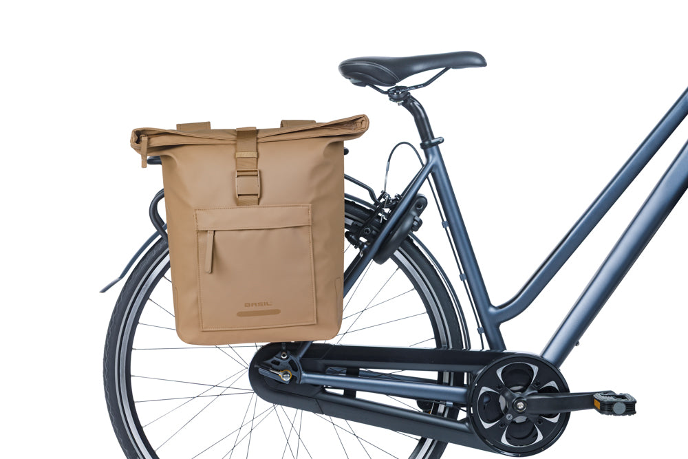 Dubbele fietstas Basil Brooklyn 41L 14 x 30 x 37 cm - zand