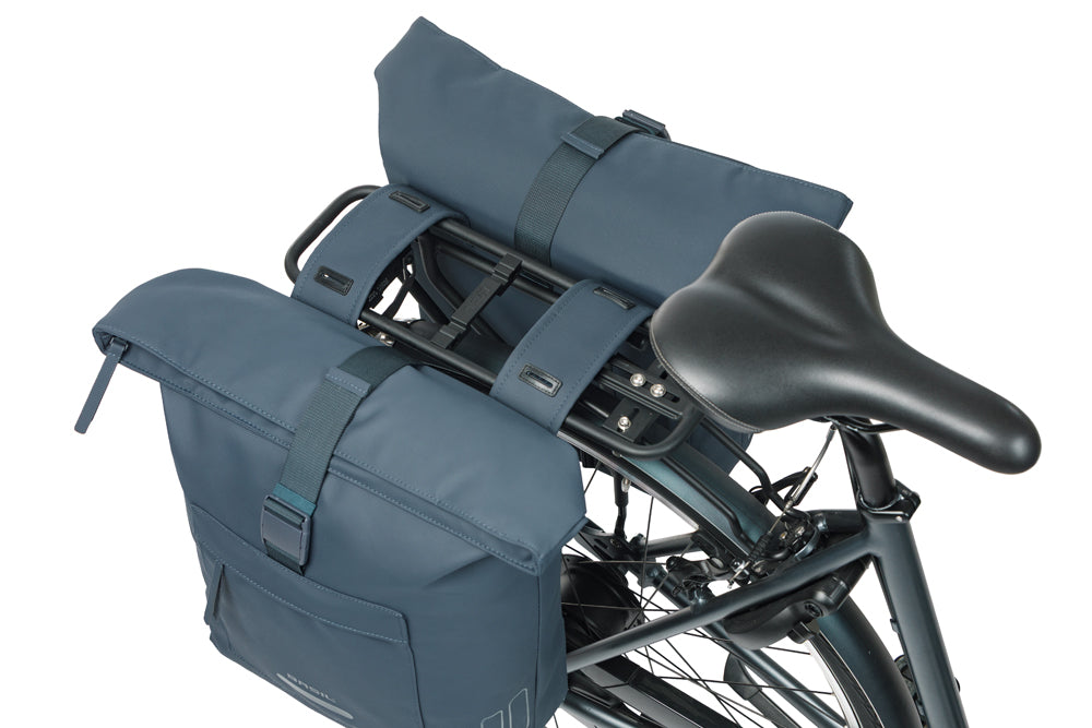 Dubbele fietstas Basil Brooklyn 41L 14 x 30 x 37 cm - blauw
