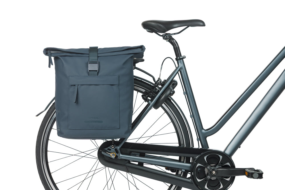 Dubbele fietstas Basil Brooklyn 41L 14 x 30 x 37 cm - blauw
