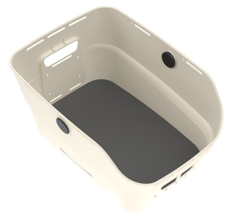 Fietsmand Basil Cento Neo WSL achter 46 x 23 x 14 cm - wit