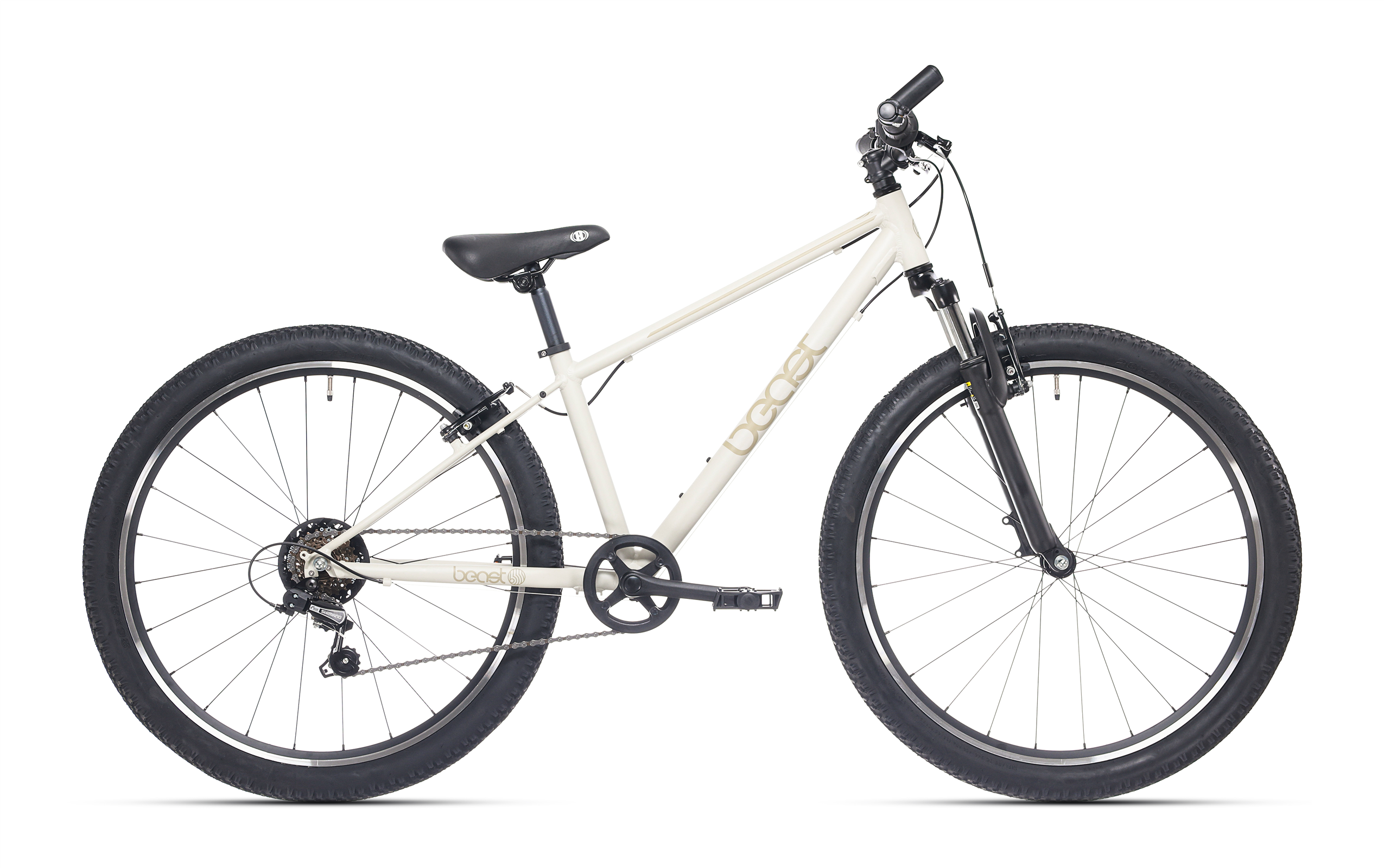 Kinderfiets Bikefun Beast 26 inch met Shimano 6 versnellingen en V-brakes - Kiezelgrijs