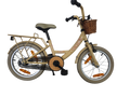 Kinderfiets Bikefun Girly 16 inch - met mandje en remnaaf - Goud