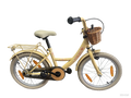 Kinderfiets Bikefun Girly 18 inch - met mandje en remnaaf - Goud