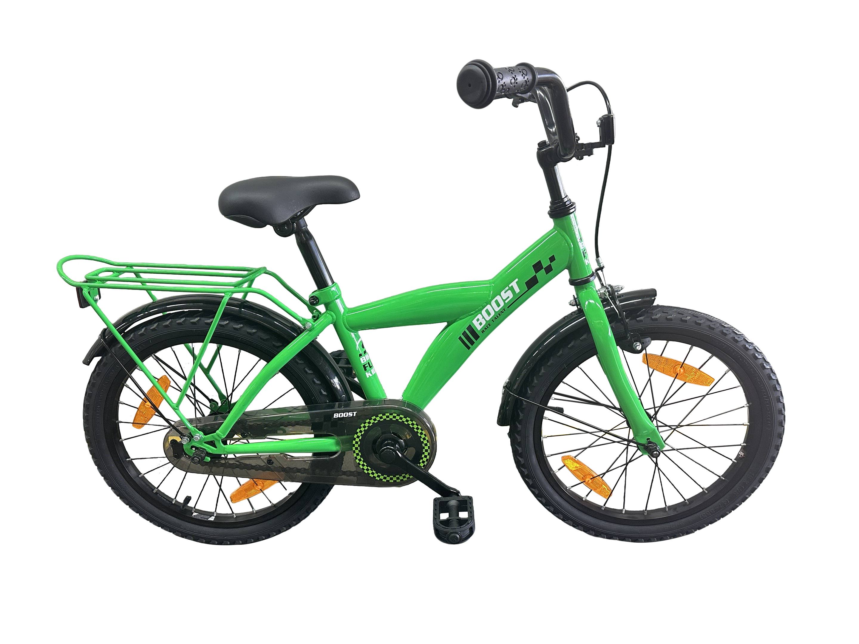 Kinderfiets Bikefun Boost 18 inch met remnaaf - Groen