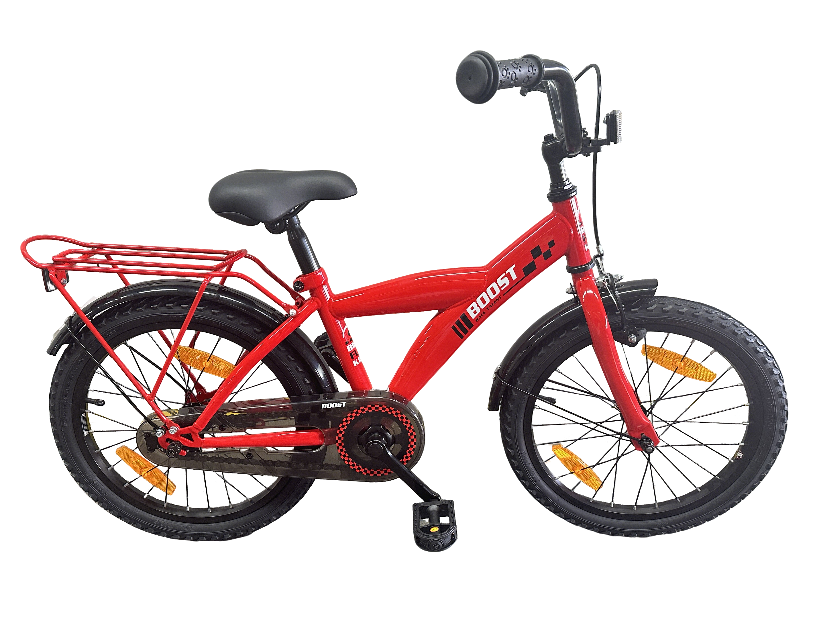 Kinderfiets Bikefun Boost 18 inch met remnaaf - Rood