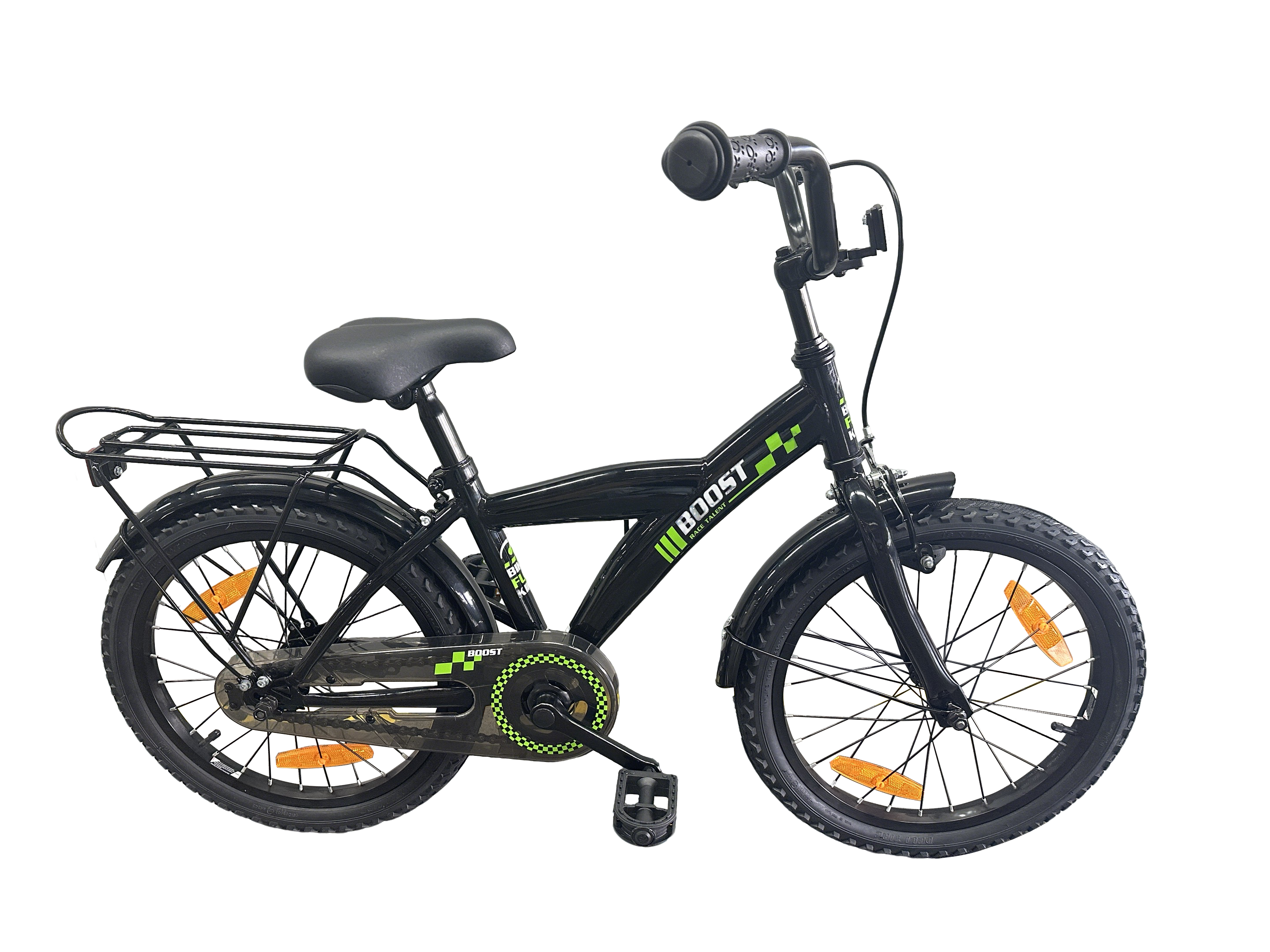 Kinderfiets Bikefun Boost 18 inch met remnaaf - Zwart