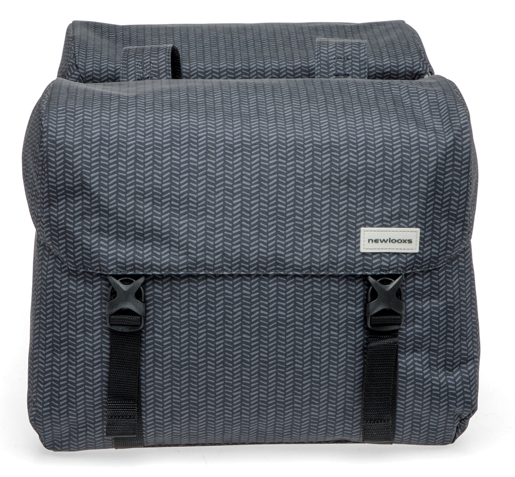 Dubbele fietstas New Looxs Mondi Joy Double - 38 liter - 39 x 18 x 32 cm (2x) - Nima Black