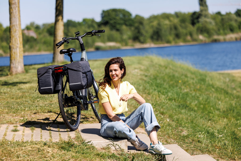 Dubbele fietstas New Looxs Mondi Joy Double - 38 liter - 39 x 18 x 32 cm (2x) - Nima Black